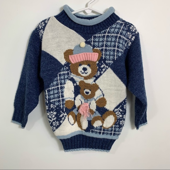 Children’s Bear Vintage holiday sweater - Picture 1 of 6